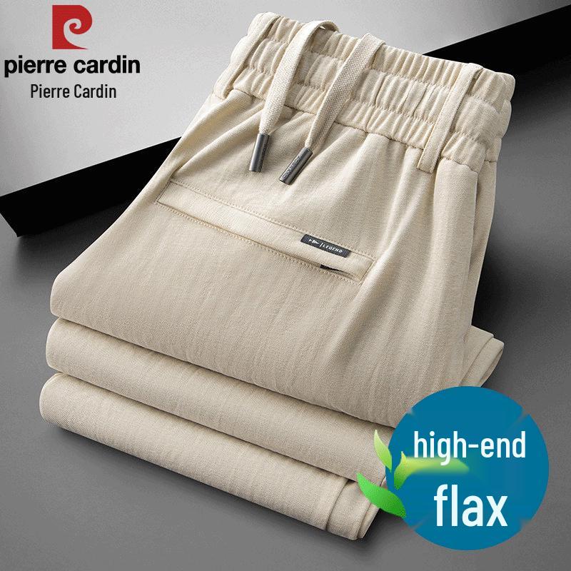 Pierre Cardin Men s Summer Lightweight Linen Blend Straight-Leg Pants 6XL