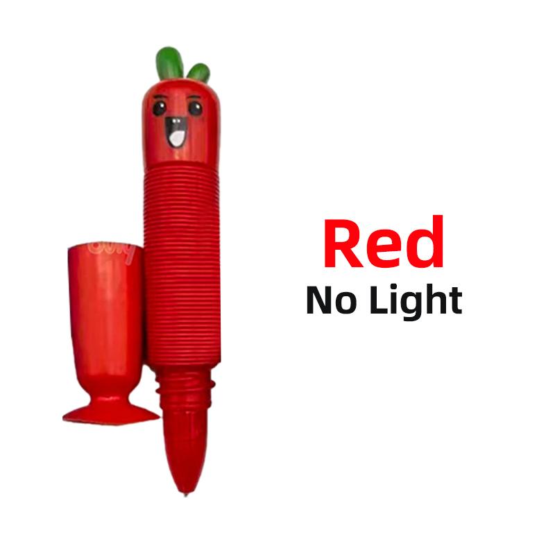 Saugnäpfe Pop Tube Karottenstift Rettich Sensorisch Drücken Blase Dekompressionsrohr Anti-Stress Fidget Autismus Angst Blasebalg Spielzeug