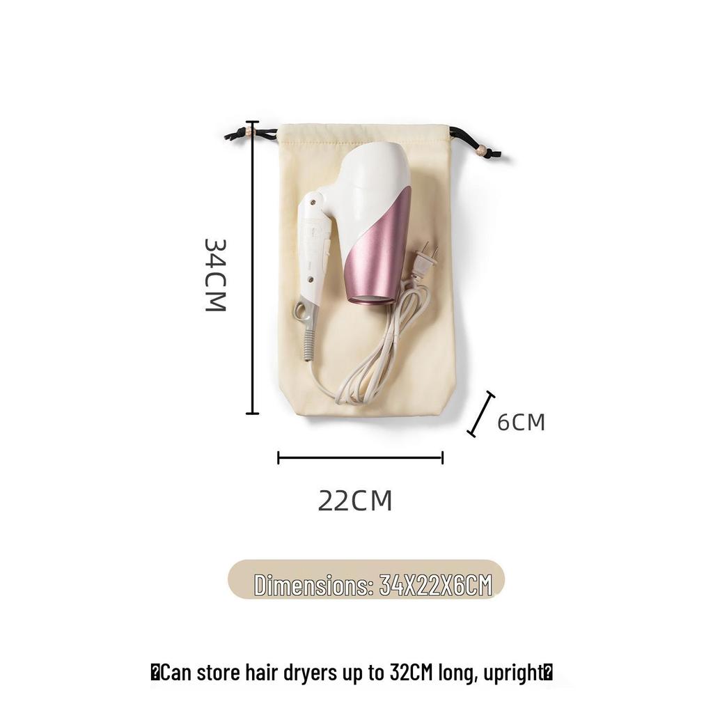 Large Waterproof Nylon Travel Bag for Hair Dryer, Underwear, and More