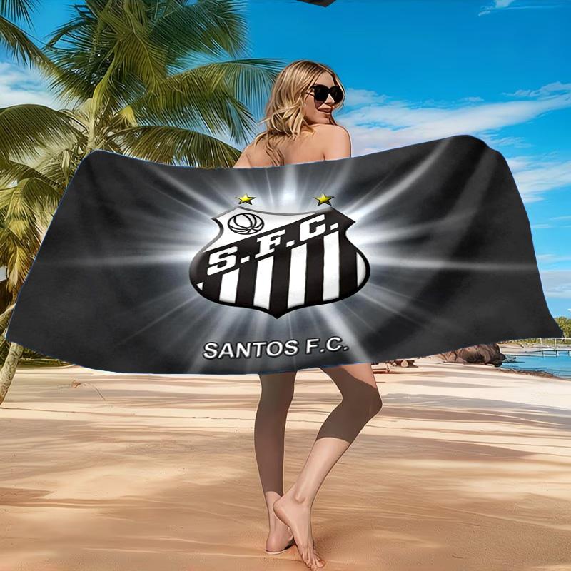 Fc Crest Design Printed Microfiber Beach Towel, Soft And Absorbent, Quick-Dry, Ideal for Summer Travel, Beach Essential, Swimming Pool