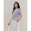 INMAN French V-Neck Short Sleeve Hollow Knit Cardigan
