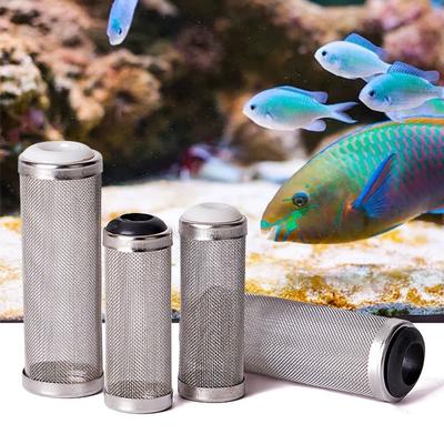 Cylinder Aquarium Inflow Inlet Filter Useful Stainless Steel Aquarium Filter Durable 12mm/16mm Water Inlet Case Filter Mesh