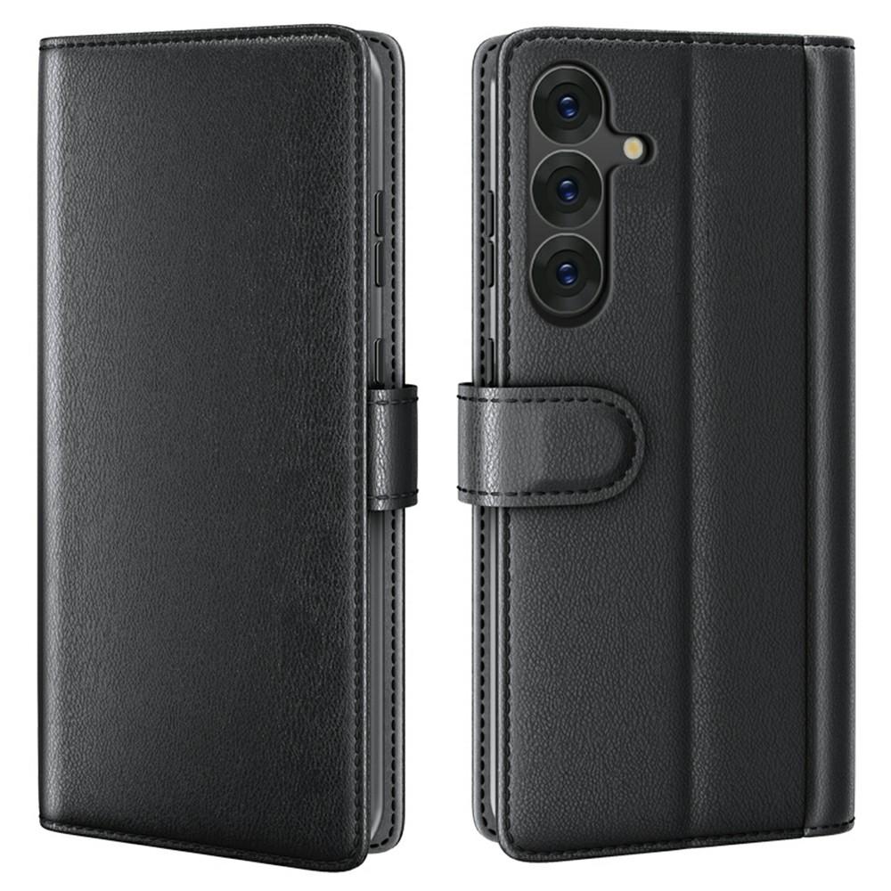 

AMORUS For Samsung Galaxy A26 5G Stand Cases Calf Texture Genuine Split Leather Wallet Phone Cover