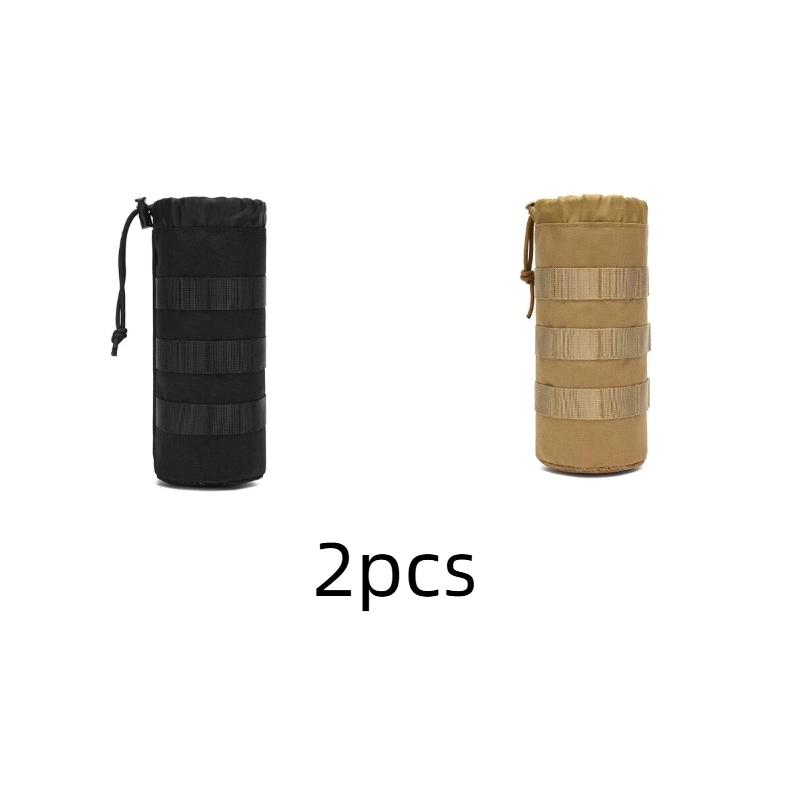 Poche Sac Améliorée pour Bouteilles d'Eau de Sport, Porte-Bouteille d'Eau Tactique à Cordon Coulissant Molle, Sac de Voyage en Maille pour Bouteille d'Eau