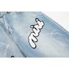 M09 Amiri Men's and Women's American Style Trendy Jeans with Fabric Patches, Holes, Embroidery, Casual and Fashionable High Street Pants