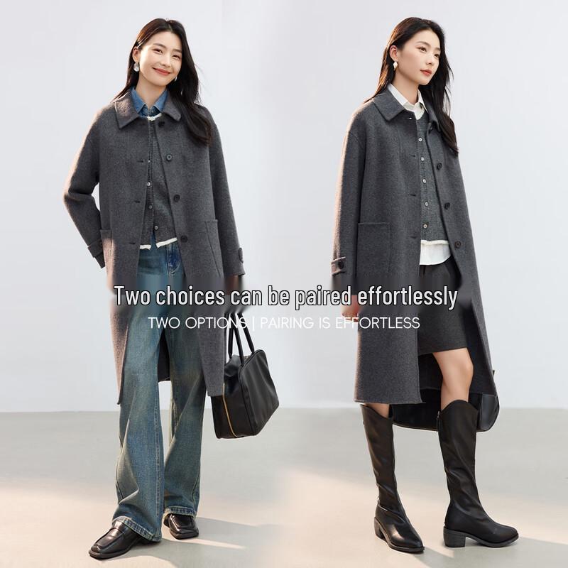HSTYLE Women's 2025 A/W Double-Faced Wool Long Coat