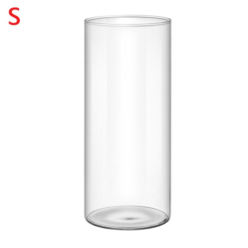 

Light Luxury Vase Ins Style Cylinder Vase Transparent Flower Vase Living Room Decoration Vase Household Hydroponic Plants Cup