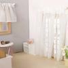 112 Dollhouse Miniature Curtain White Fabric Lace Door Curtain Window Decor Model Bedroom Living Room Furniture Decor Toy