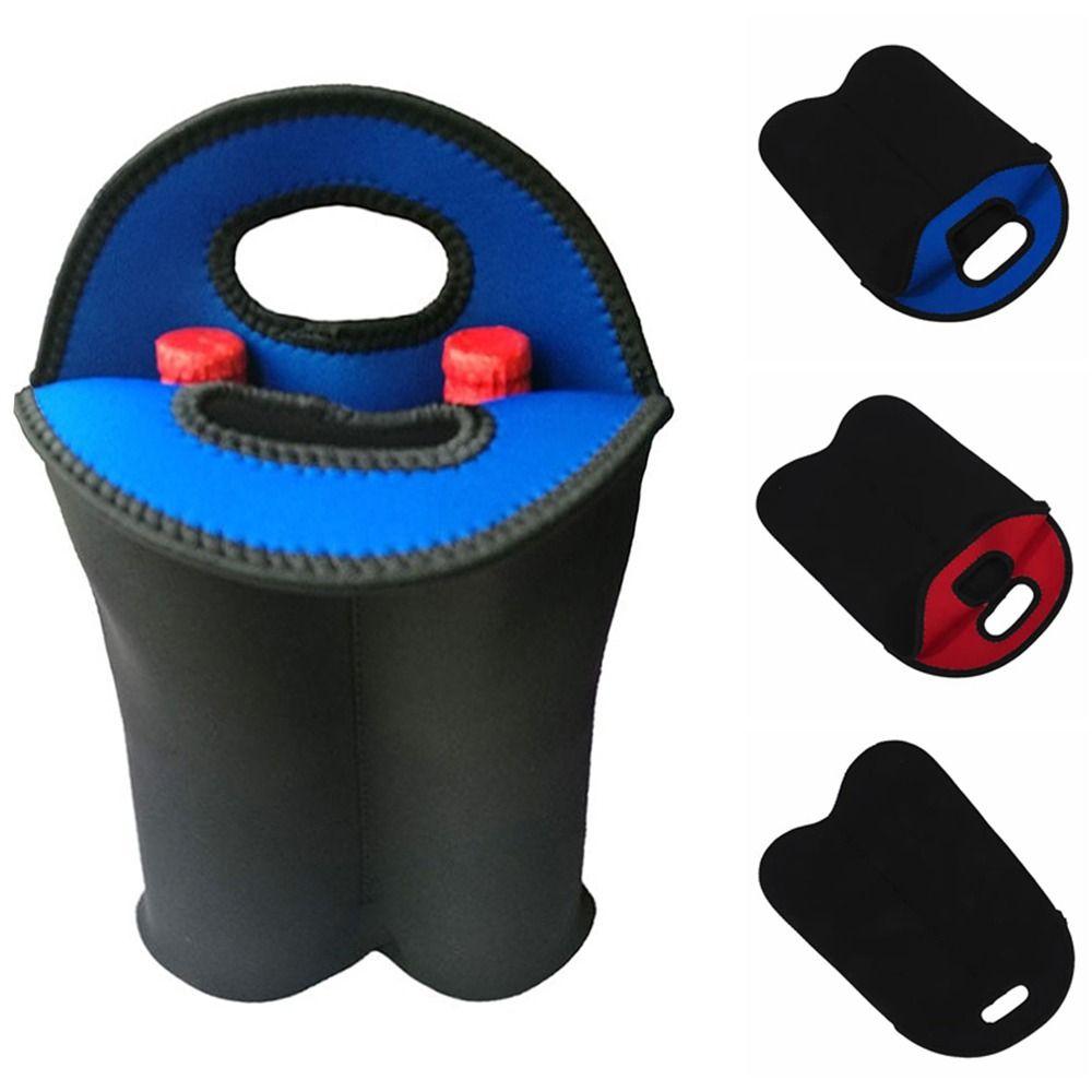 2 Bottles Can Carrier Tote Neoprene Drink Bottle Holder Unique Wine Cooler Bag  Wine Accessories