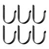 6Pieces Metal J-shape Wall Holders Hooks For Organizing Cooking Tools Towels Indoor Outdoor Application Hanging Hook