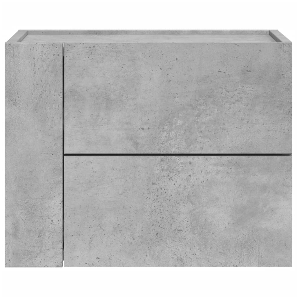 Vidaxl Wiszące Szafki Nocne, 2 Szt., Szarość Betonu, 45X30X35 Cm