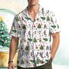 Fashion Unisex Shirts Christmas Thanksgiving Santa Skeleton Turkey Print Shirt Tops Casual Party Tops Street Retro Men's Women's Shirt
