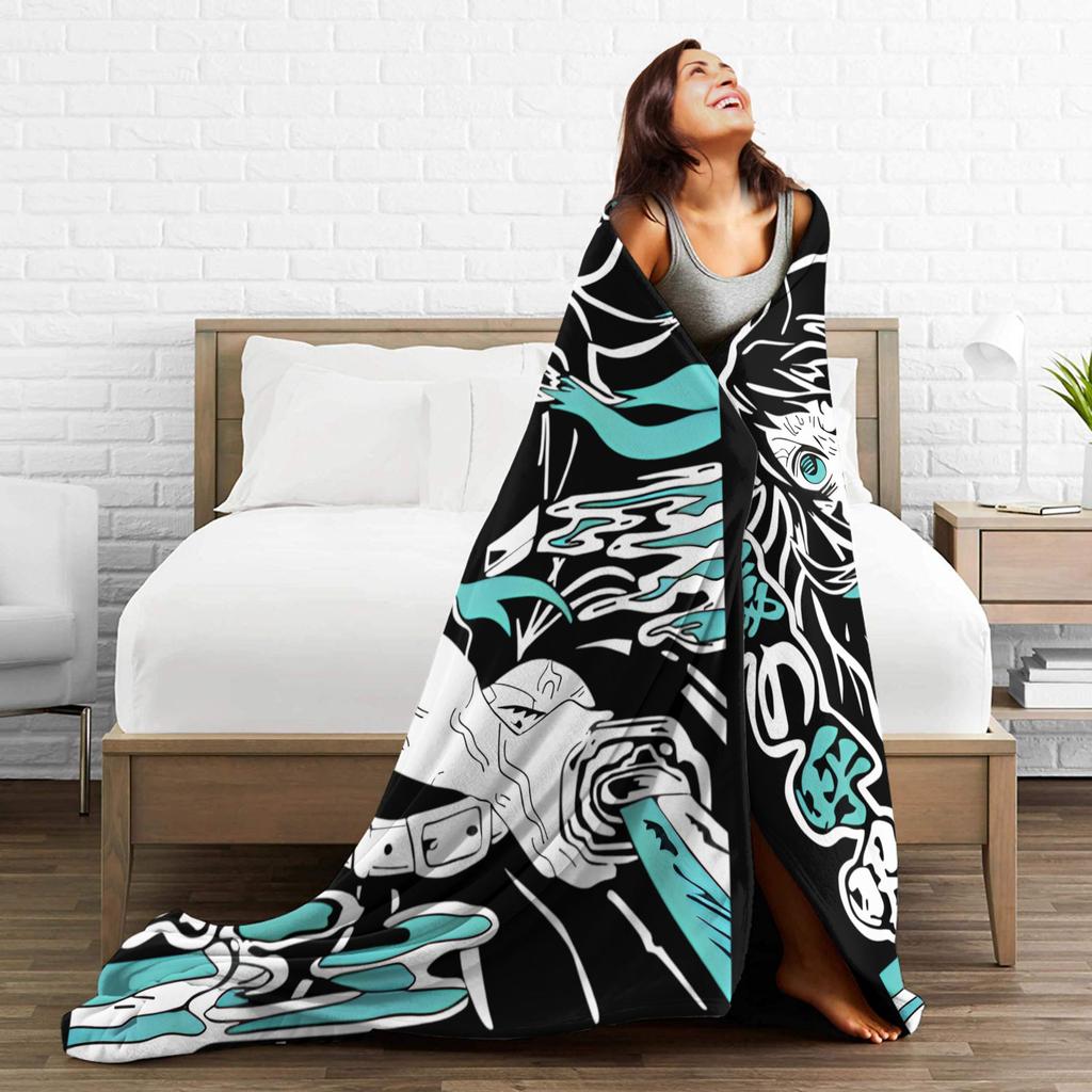Muichiro Tokito Blanket Flannel Funny Breathable Throw Blanket for Chair Covering Sofa Winter,
