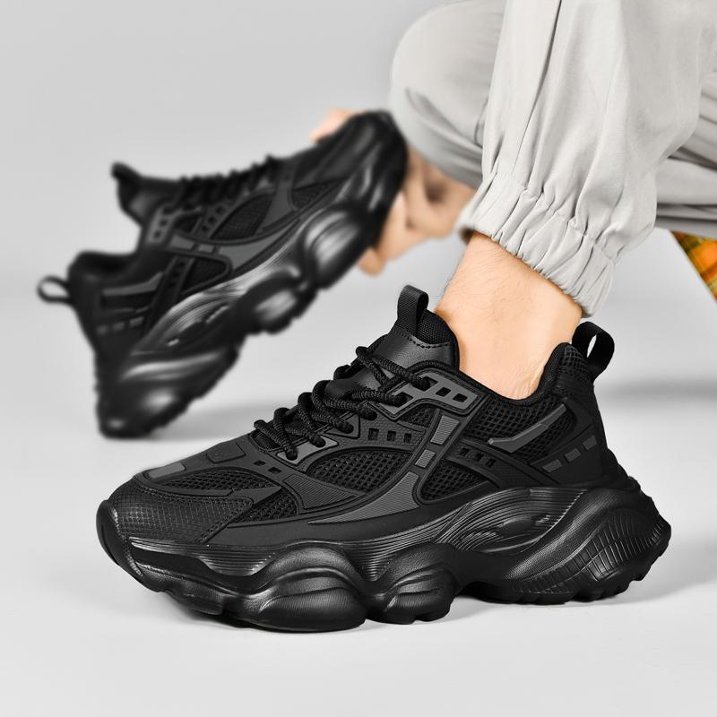 Fashion Black Basketball Men's Sneakers Lightweight Large Size 48 Casual Running Shoes For Men High Quality Office Walking Shoes