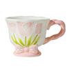 Tulip Ceramic Cup Hand Painted Relief High Looking Coffee Cup Mug Girl Heart Home Water Cup Souvenir