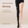 Graue Koreanischer Stil Vertikal Gestreifte Schlankmachende Leggings für Damen - Dicke Baumwollstrumpfhosen, Starke Kompression, Herbst/Winter.