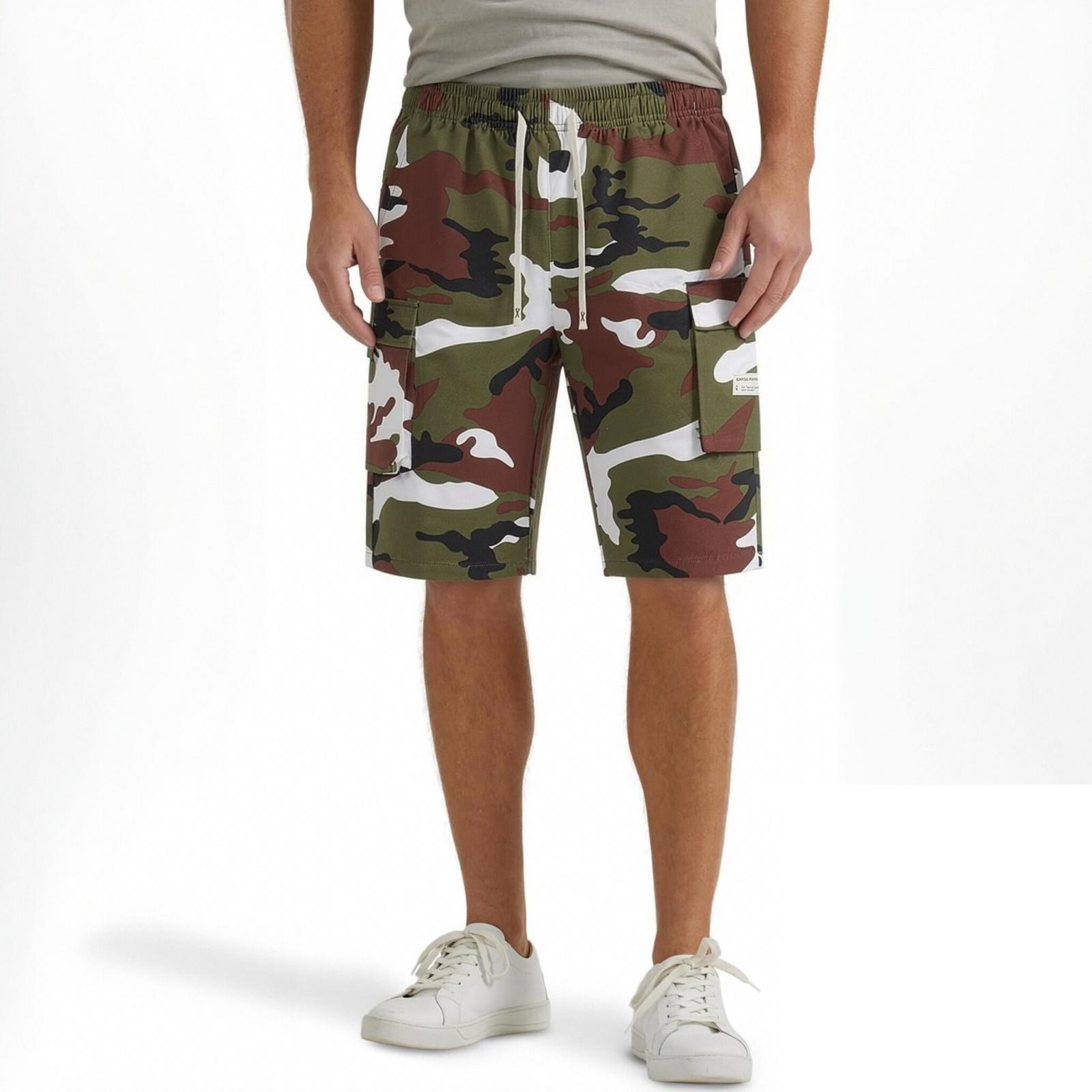 Men s Casual And Fashionable Camouflage Outdoor Sports Shorts - Men s Multi-pocket Work Pants XL