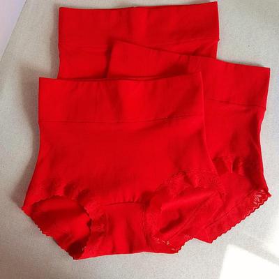 High Waist Zodiac Red Antibacterial Cotton Women's Underwear for Autumn and Winter