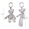20CM Cute Baby Crib Stroller Toy Rabbit Bunny Bear Soft Plush Infant Doll Mobile Bed Pram Kid Animal Hanging Ring