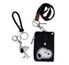 Snoopy Charakter Ausweis Pass Namensschild IC-Karte Vertikales Münzetui mit Lanyard 5 Fächer, Etui, Etui, Etui, (Fasst Karten)