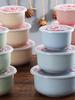 Eco-Friendly Wheat Straw Bowl Set: 3-Piece Food Storage with Lids, Microwave Safe for Reheating, Perfect for Fridge Use.