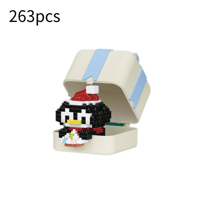 

Building Christmas Merry Blocks Assembly Toy Santa Claus Cartoon Gifts Xmas Penguin