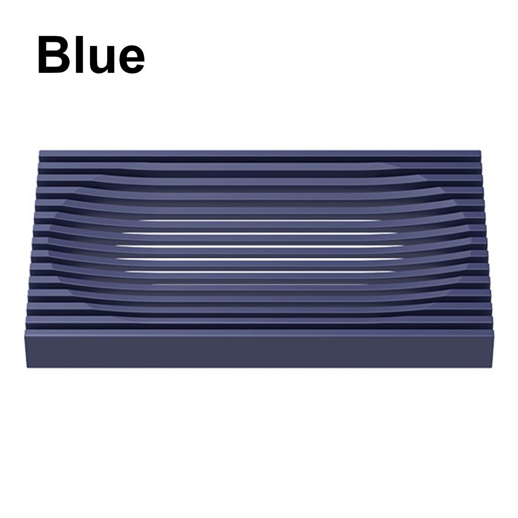 Easy Clean for Bathroom Soap Dish Silicone Soap Holder Self Draining Shower Double-Sided Design