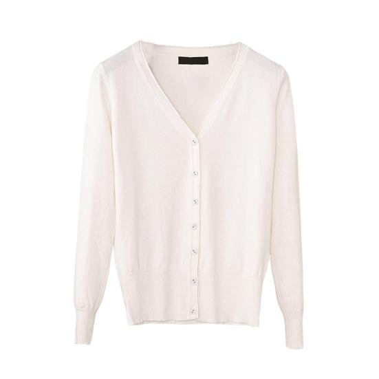 

Женское вязаное пальто с V-образным вырезом и длинным рукавом, однобортный свитер, однотонный, с ребристым подолом, мягкий, теплый M белый