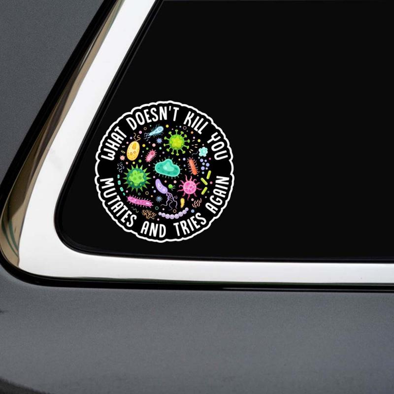 Funny Microbiologist Vinyl Stickers, Durable Lab Themed Decals for Laptop Water Bottle Car Window Lab Enthusiasts Decor