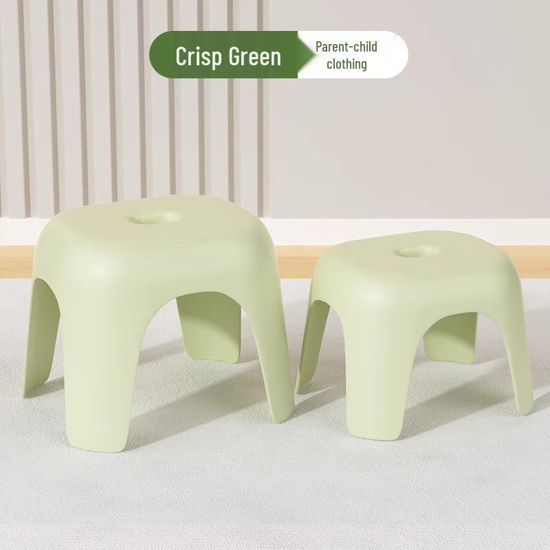 Multifunctional Stackable Plastic Stool for Living Room, Bathroom, or Kids' Room.