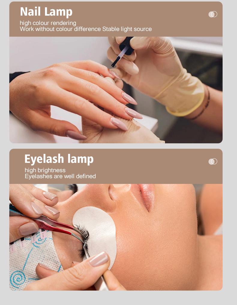 U-Shaped LED Nail Art & Beauty Light with Stepless Dimming, Eye Protection, Floor-Standing, 28-Inch