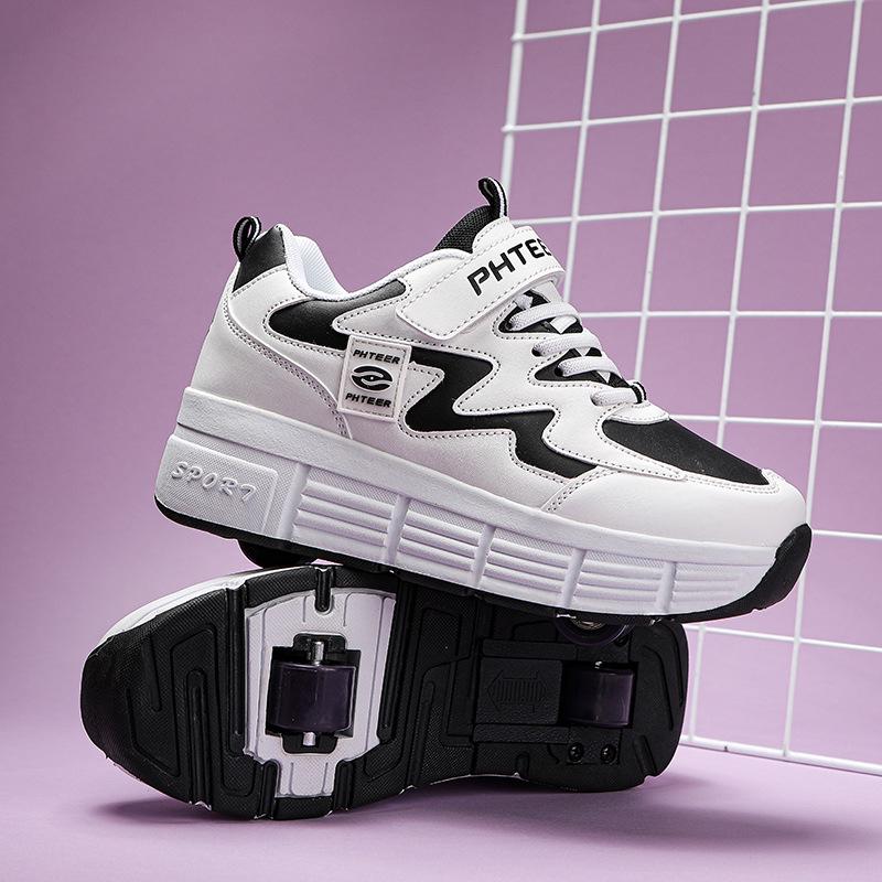 Doppel-/Einzelrad-Rollschuhe für Kinder und Erwachsene - Abnehmbare Räder