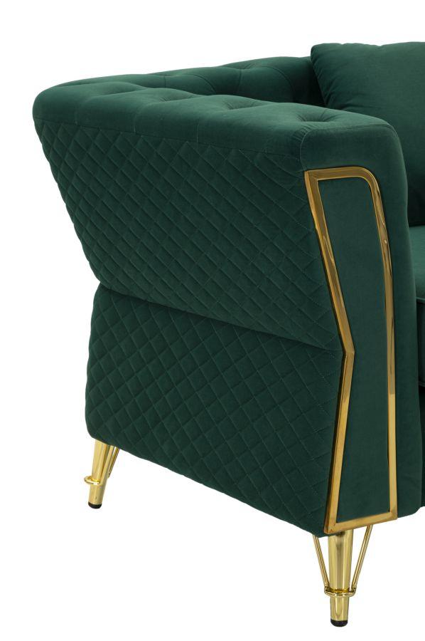 Armchair Emy Green With Cushion  Cm 104X83X76