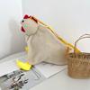 Women's Carto Crossbody Bags, Creative Cute Chicken Shaped Bag, Teen Girl's Handbag Shoulder Bag, Plush Fur Underarm Bag Purse