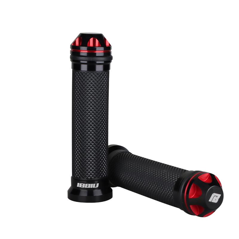 NIBBI Universal Motorcycle Hand Grips 7/8'' 22MM CNC Rubber Gel Handle Bar Grips Fit GY6 Yamaha Suzuki Kawasaki KTM PitBikeMotor