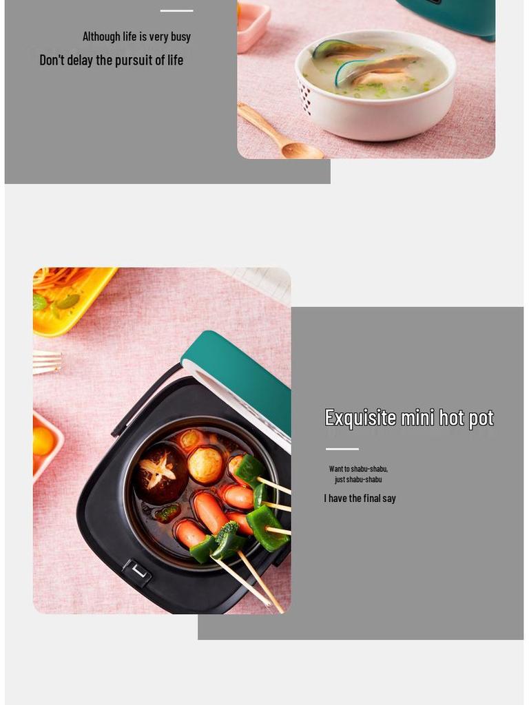 Compact Portable Mini Rice Cooker – Household Kitchen Appliance