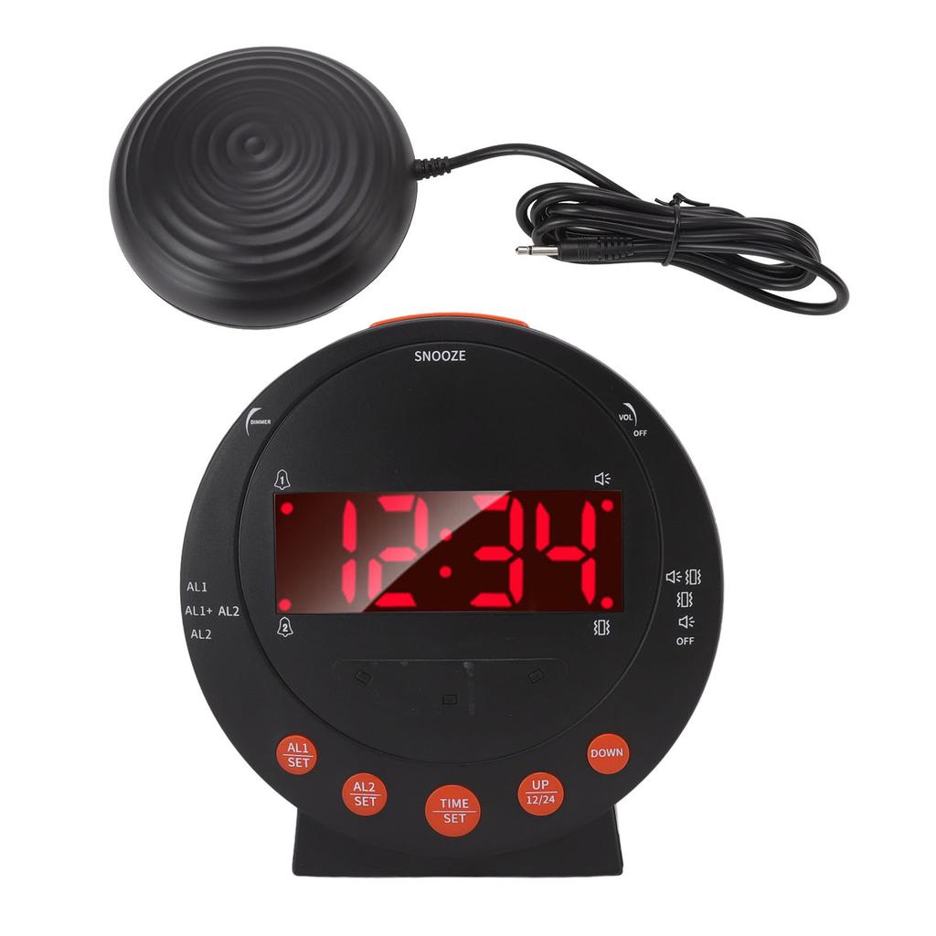 Alarm Clock Alarm Clock 110 Decibels Red Flashing Light Super Shaker Extra Loud Alarm Clock for Student Elder Super Shaker Clock