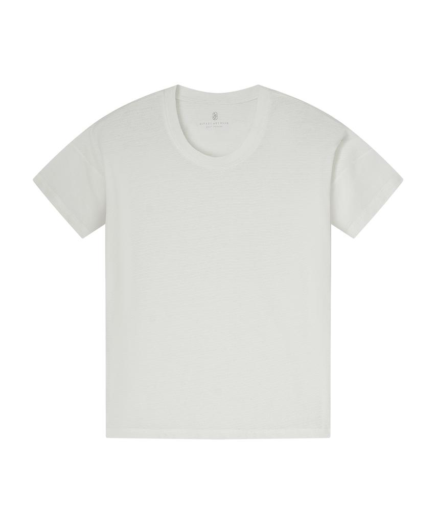 Siyajyu Sitp5302 U-Neck St Short Sleeve T-Shirt_White