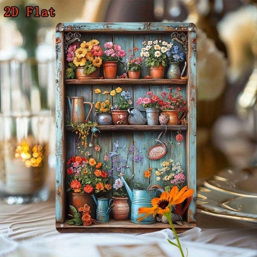 

Vintage Metal Poster Wall Art Aluminum Garden Decor Gift 20x30 cm