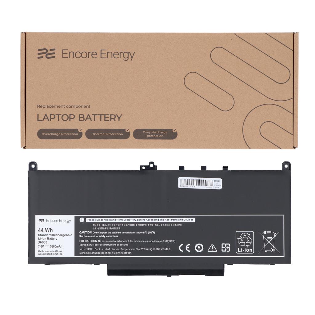 New Encore Energy Battery for Dell Latitude E7470 E7270 44Wh 7.6V 5800mAh J60J5