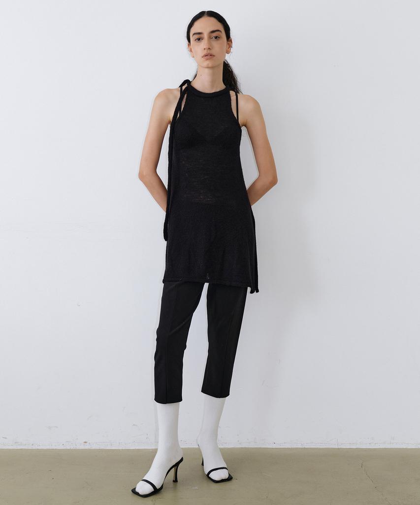 UUNE SCENE Scarf Tie Halter Knit_Black