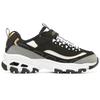 Skechers Synthetic Leather Excellent Panda Retro Versatile Comfortable Velcro Plush Shock Absorbing Wear Resistant Low Top Casual Shoes 302539L-BKGD