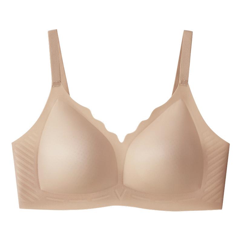 Ultra Thin Breathable Hole Cup Wireless Bra, Push Up Seamless Beauty Back Thin Underwear for Women M