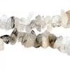 String of Quartz Bead Chips with Tourmaline Inclusions - 80cm