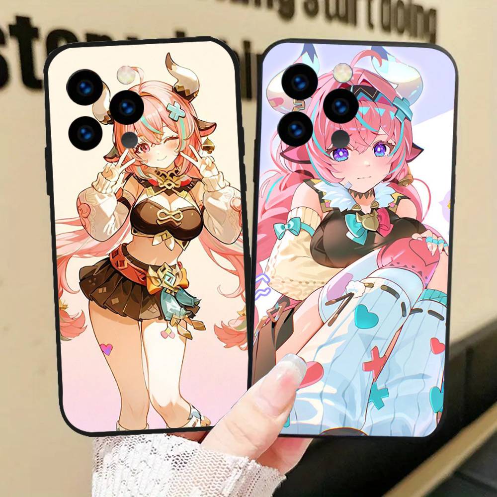 Varesa Anime Game Genshin Impact Phone Case For IPhone 17 Air 16 15 14 13 Pro Max 11 12 Black Silicone Cover
