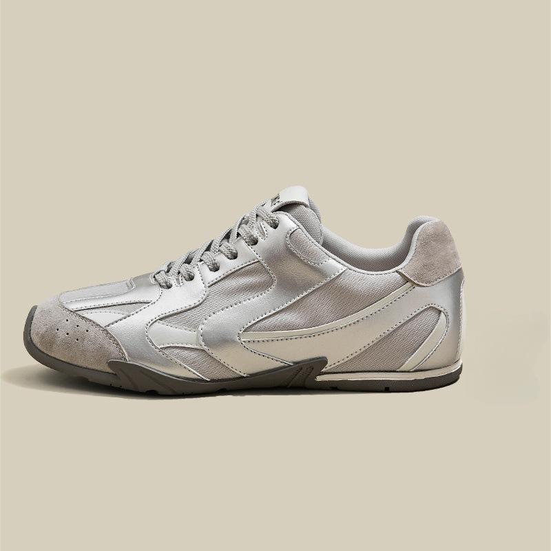 

Height-increasing mesh breathable moral training shoes women s spring and summer 2025 new silver sports shoes fashionable versatile Forrest Gump shoes 40 серебряный