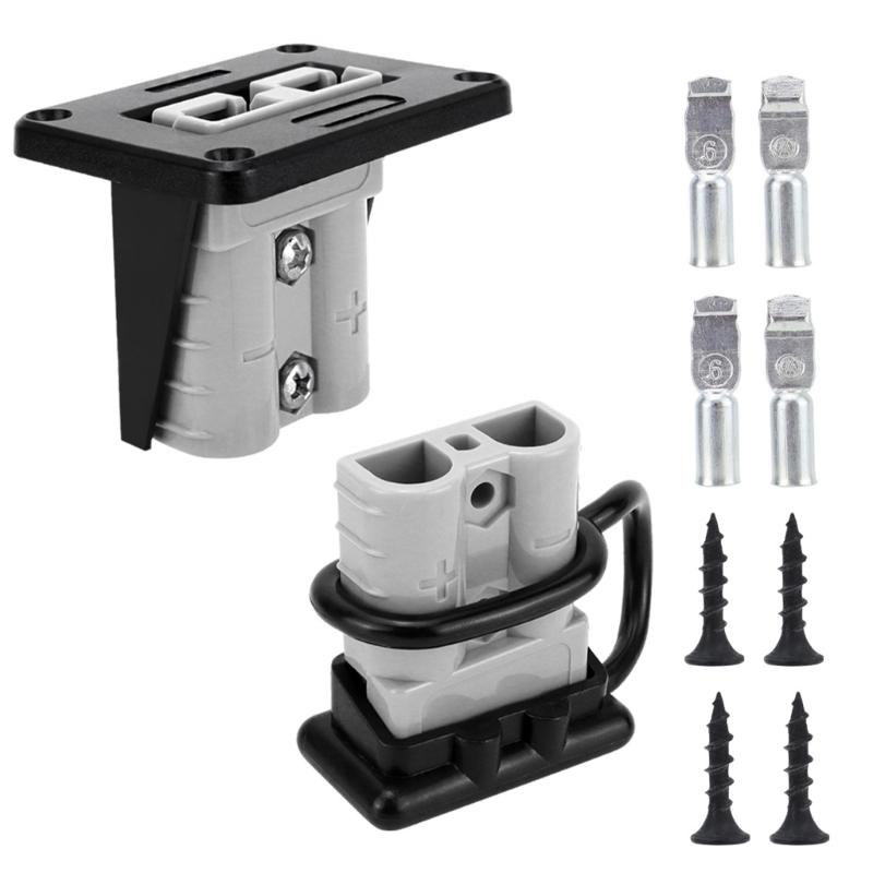 Strong 50A Current Electrical Plugs Panel Base Featuring Guard Panel Mounting Bases for Boats Campers & Motorhomes