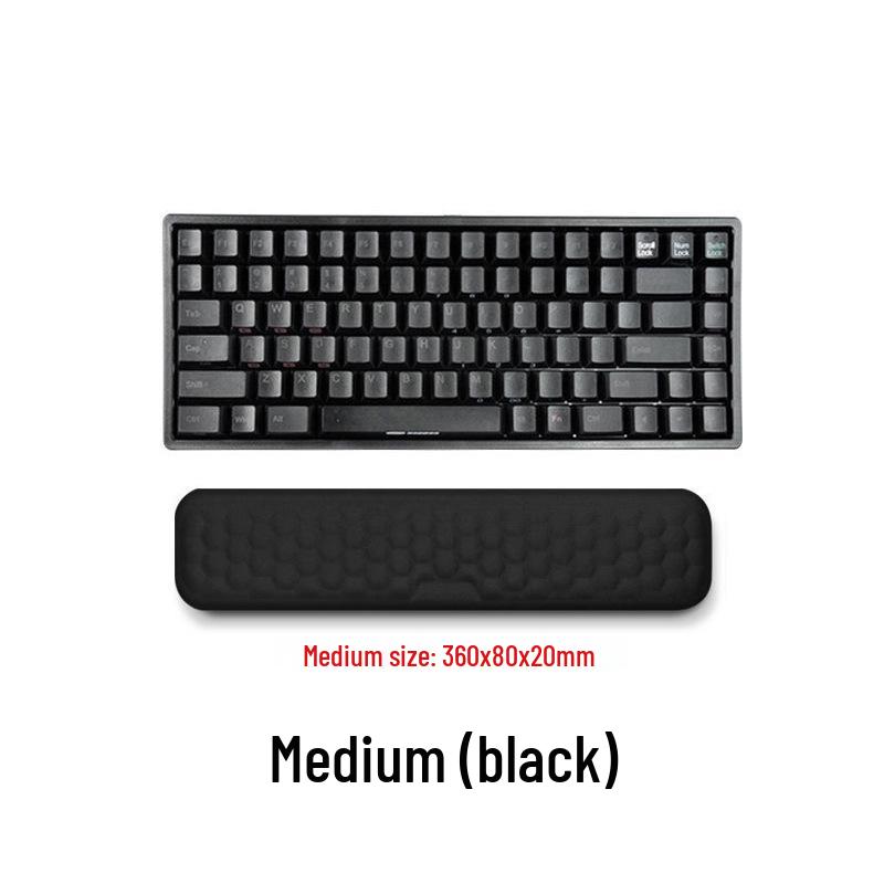 Repose-poignets lumineux RGB en mousse à mémoire de forme - Grande taille pour claviers de bureau