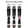 Portable Electric Espresso Machine Self-Heating Car Coffee Maker Travel Compatible with Coffee Ground & NS Capsules