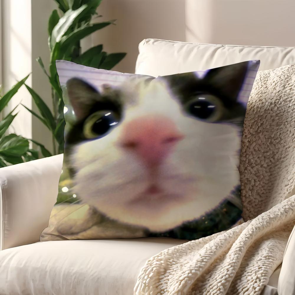 Black White Cat Cute Cow Cat Cushion Cover For Pillow Printing Sofa Decoration Home Car Room Coffee Shop Office NordicSimplicity